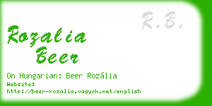 rozalia beer business card